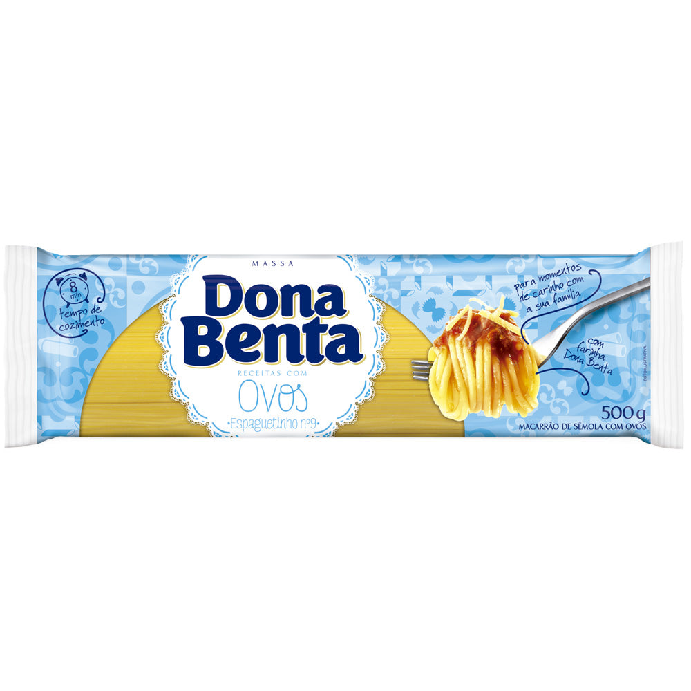MACARRAO ESPAGUETE N8 DONA BENTA OVOS 500G
