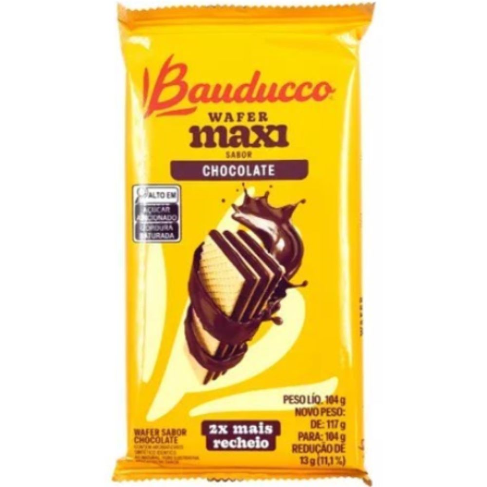 WAFER MAXI CHOCOLATE BAUDUCCO 104G