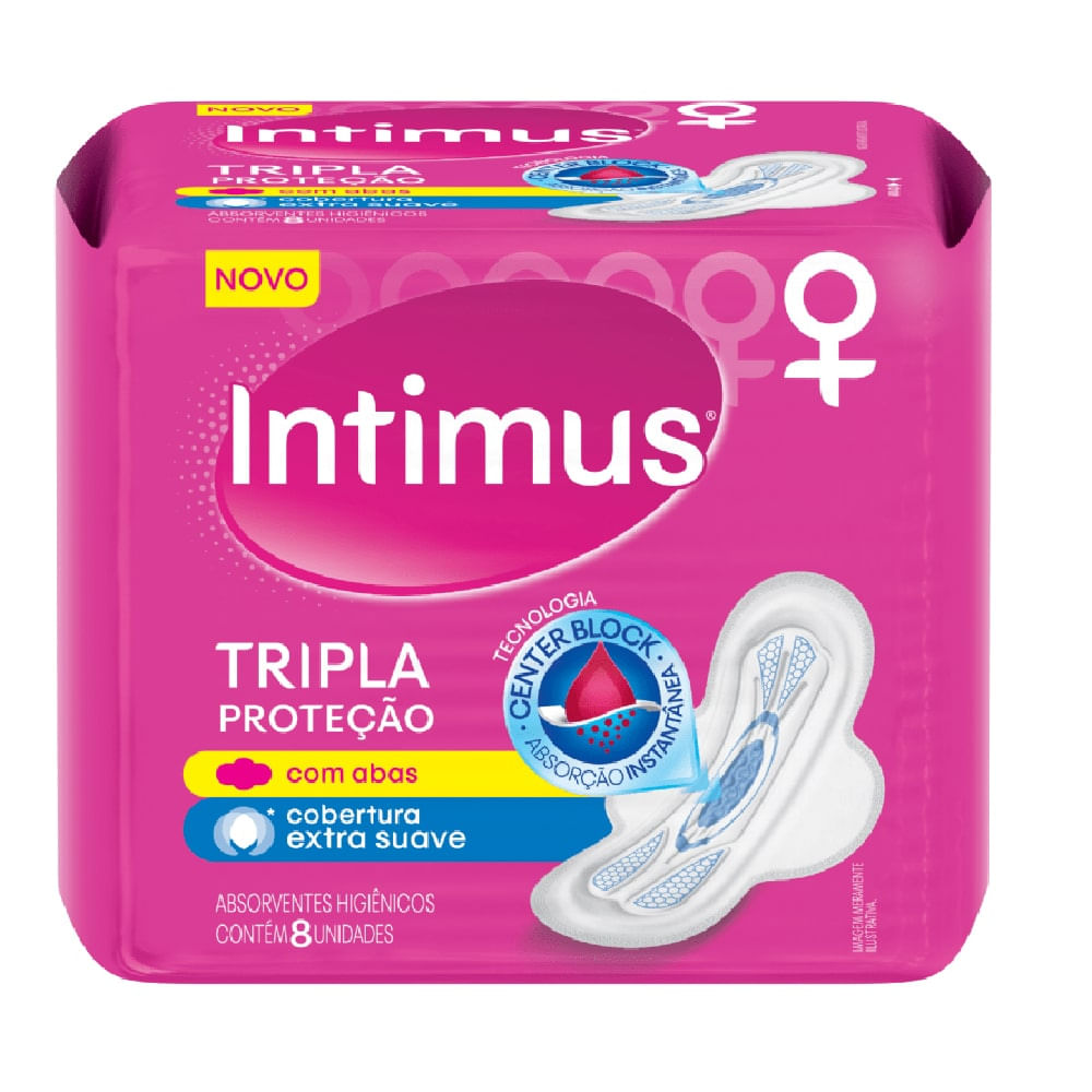 ABSORVENTE INTIMUS COM ABAS SUAVE 8UN