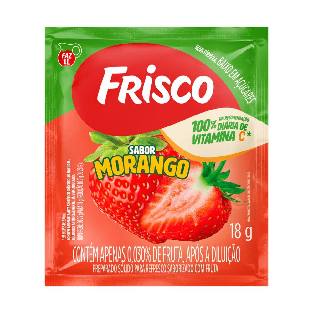 REFRESCO MORANGO FRISCO 18G