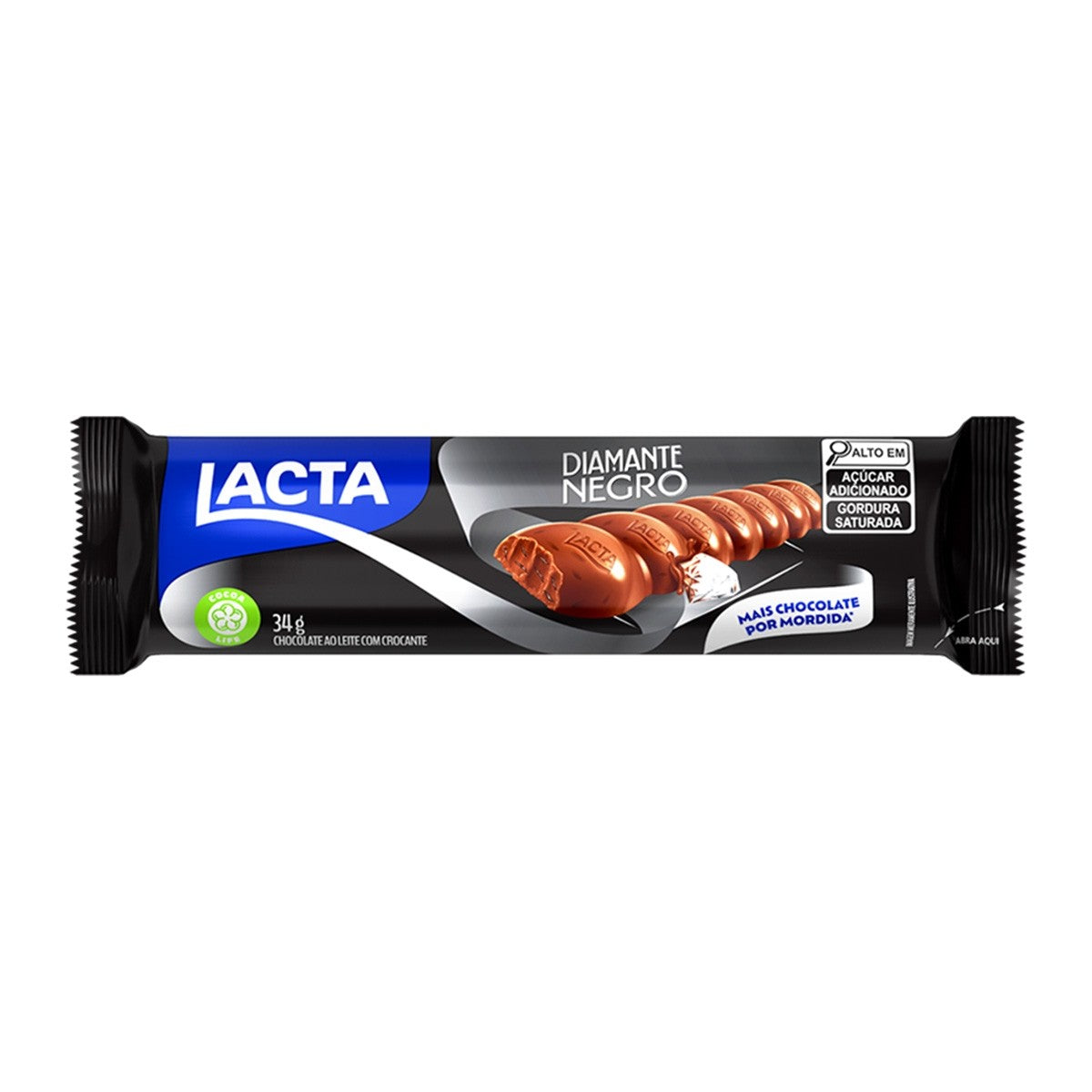 CHOCOLATE LACTA DIAMANTE NEGRO 34G