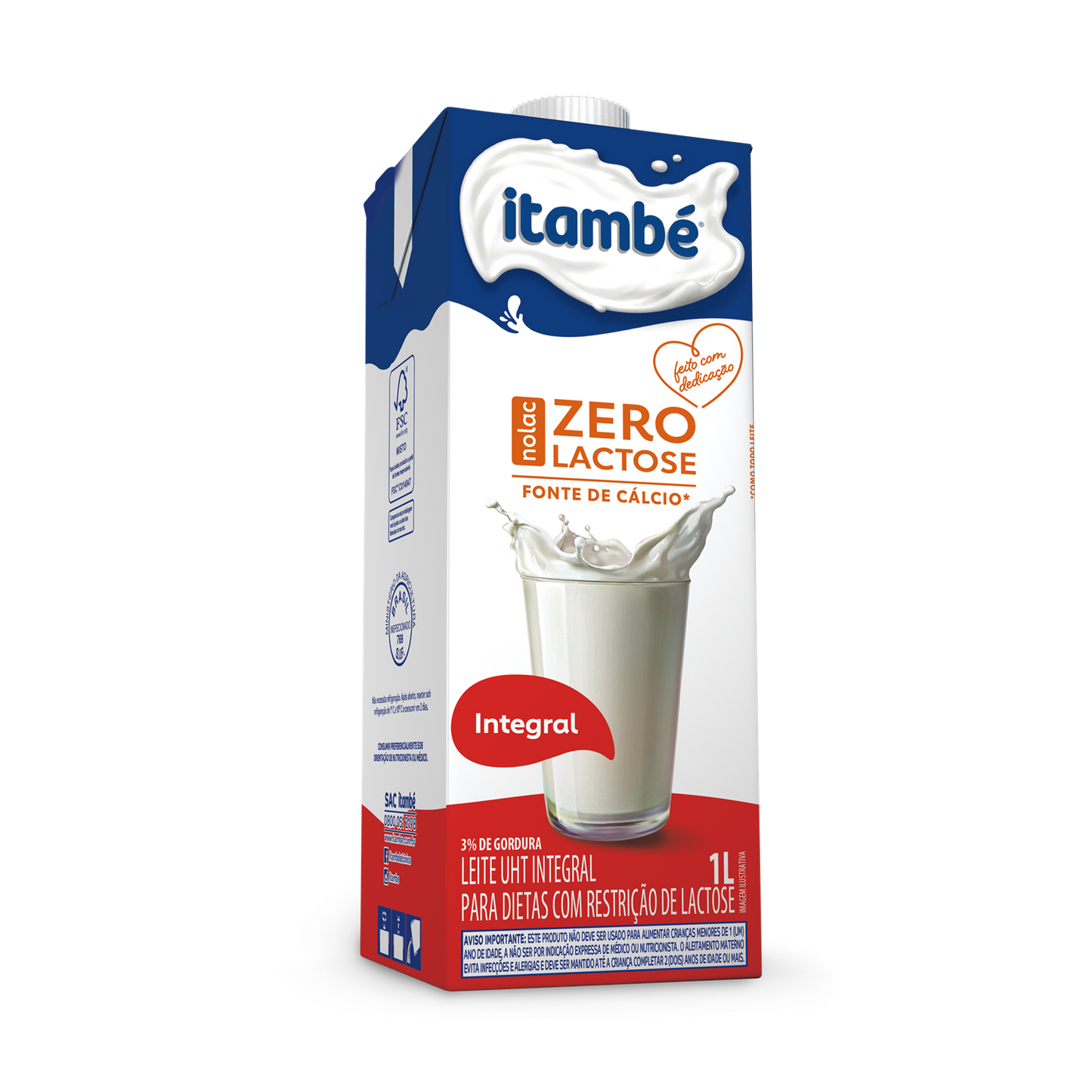 LEITE INTEGRAL ZERO LACTOSE ITAMBE 1L