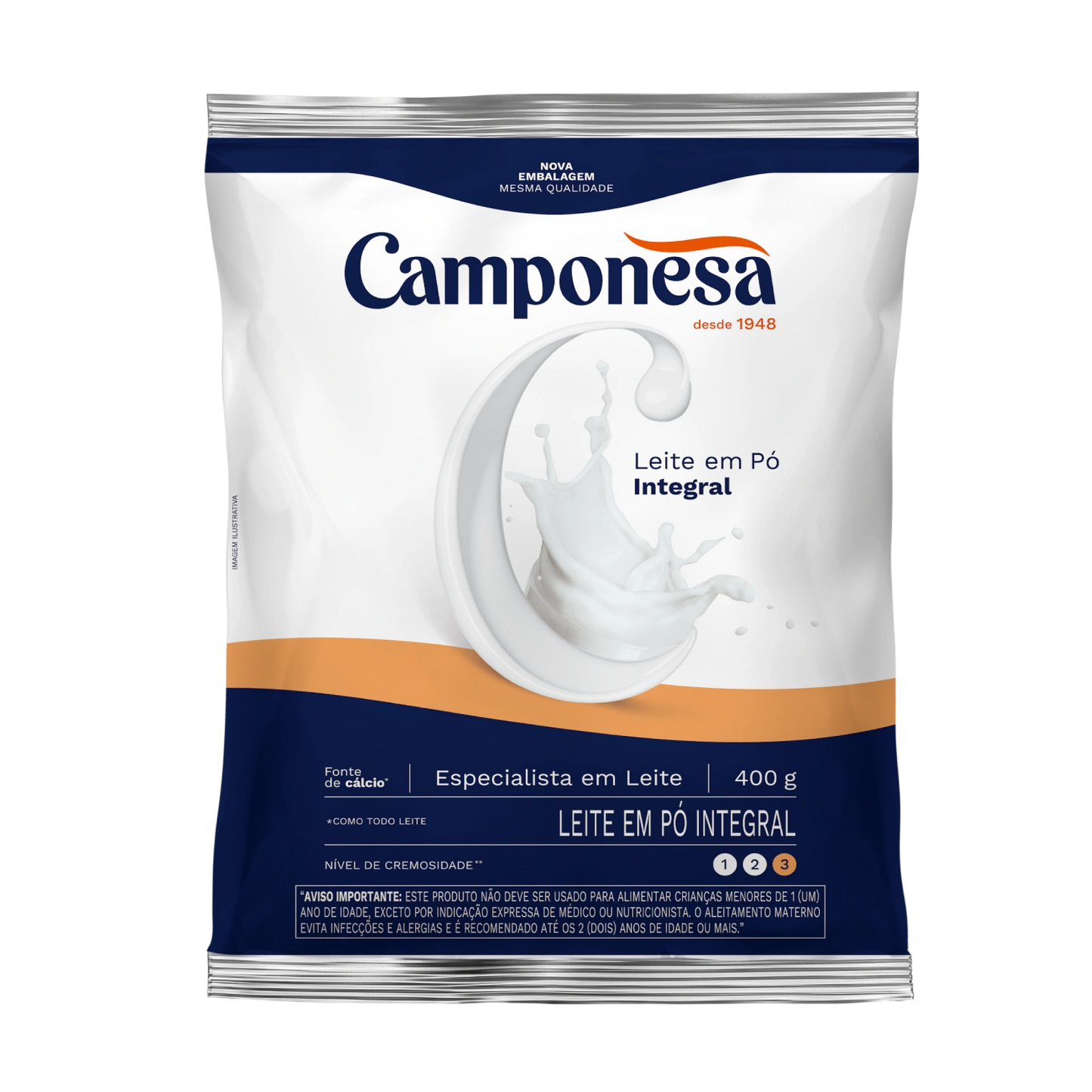 LEITE EM PO CAMPONESA INTEGRAL 400G
