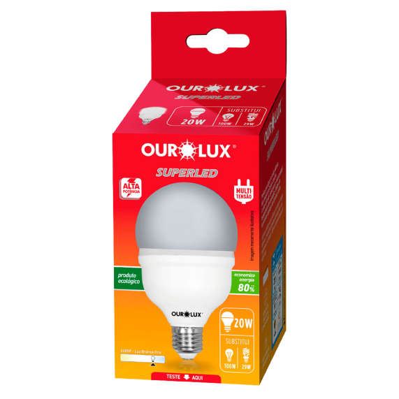 LAMPADA SUPERLED OUROLUX T20W BI 6500K