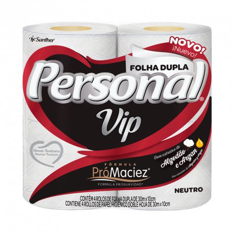 PAPEL HIG PERSONAL VIP FOLHA DUPLA 4X30M