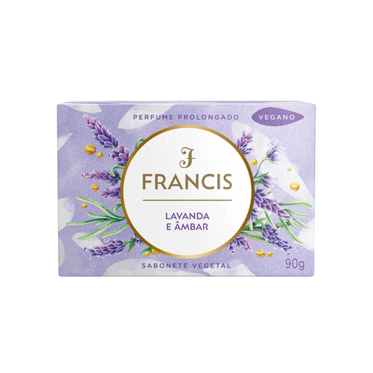 SABONETE FRANCIS CLASSICO LAVANDA E ÂMBAR 90G