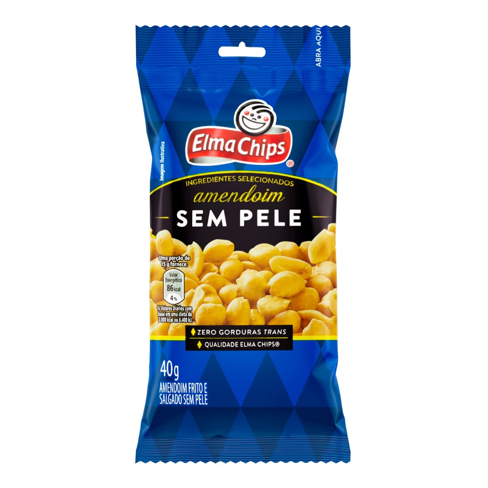 AMENDOIM SEM PELE 40G ELMA CHIPS