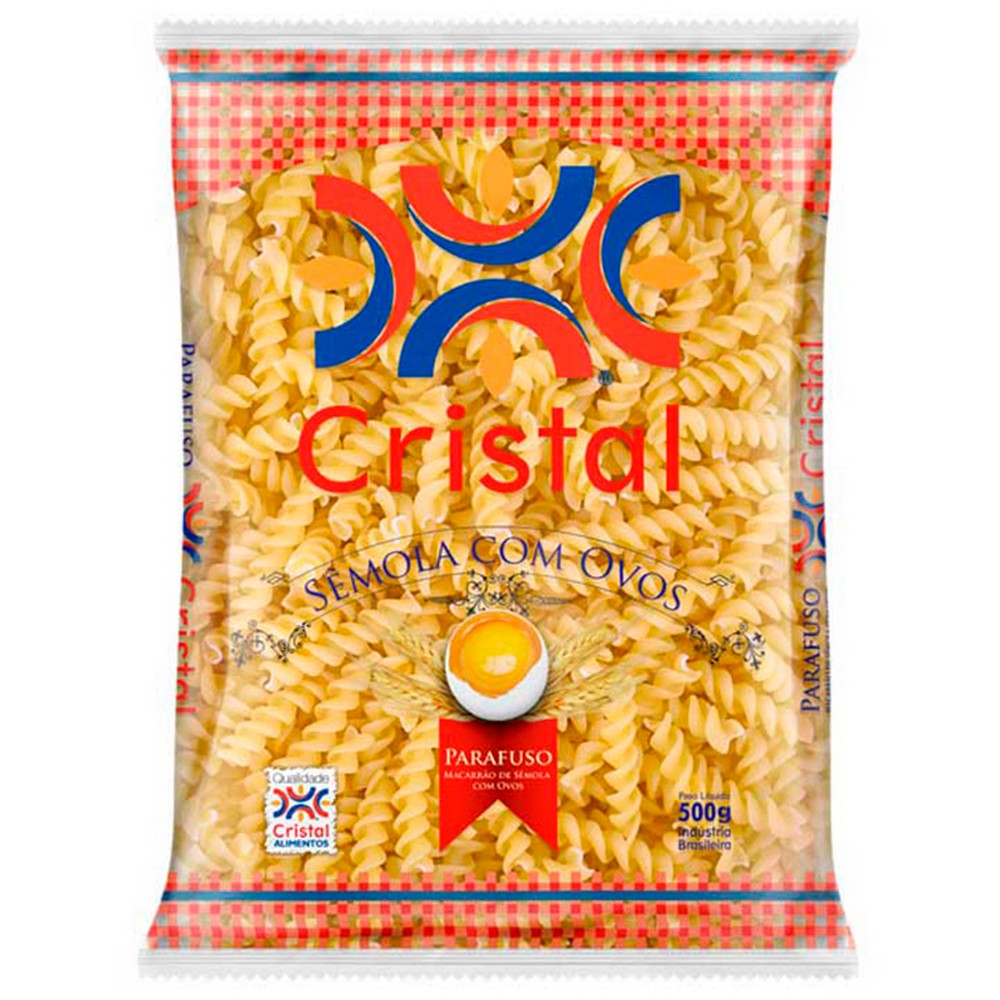 MACARRAO CRISTAL PARAFUSO OVOS 500G