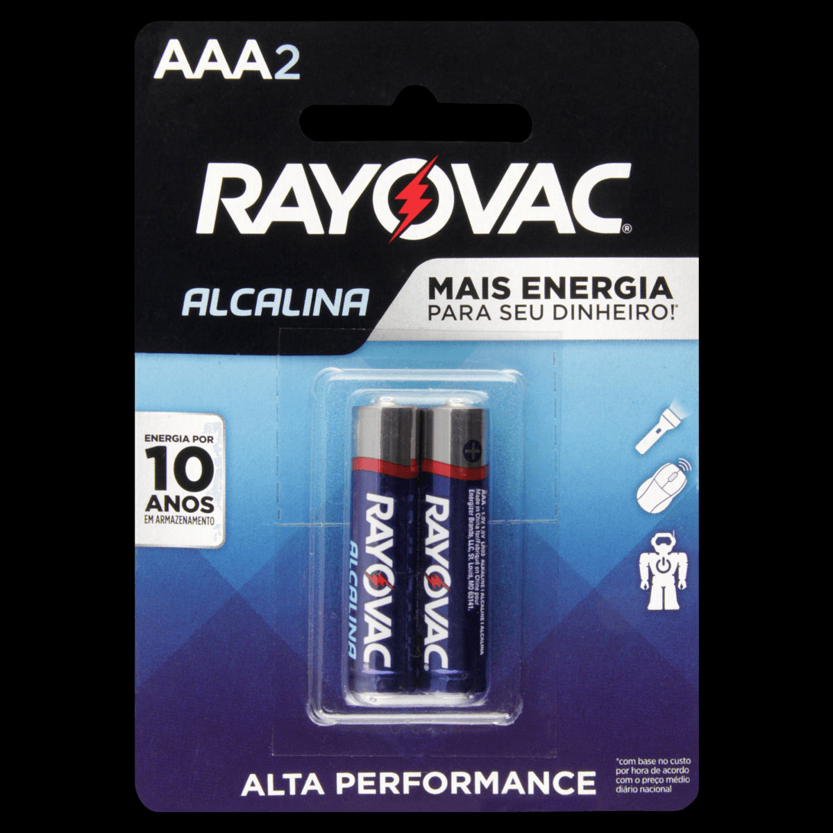 PILHA RAYOVAC ALCALINA AAA 2UN