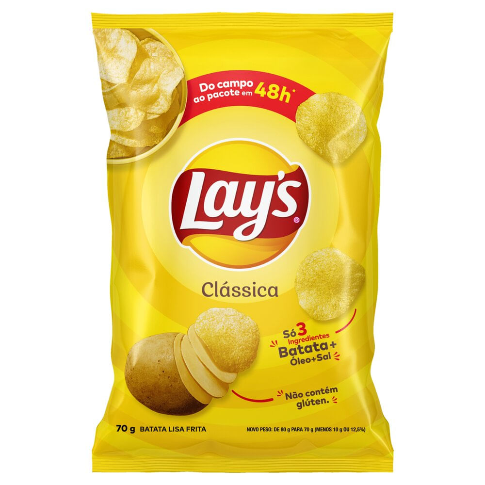 BATATA LAYS CLASSICAS 70G