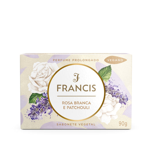 SABONETE FRANCIS CLASSICO ROSA BRANCA E PATRCHOULI 90G