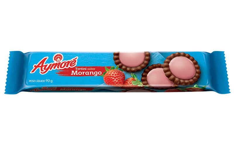 BISCOITO AYMORE TORTINI MORANGO 90G