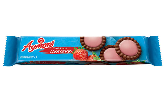 BISCOITO AYMORE TORTINI MORANGO 90G