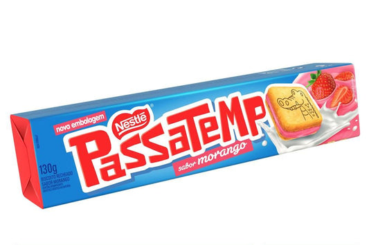 BISCOITO PASSATEMPO MORANGO 130G