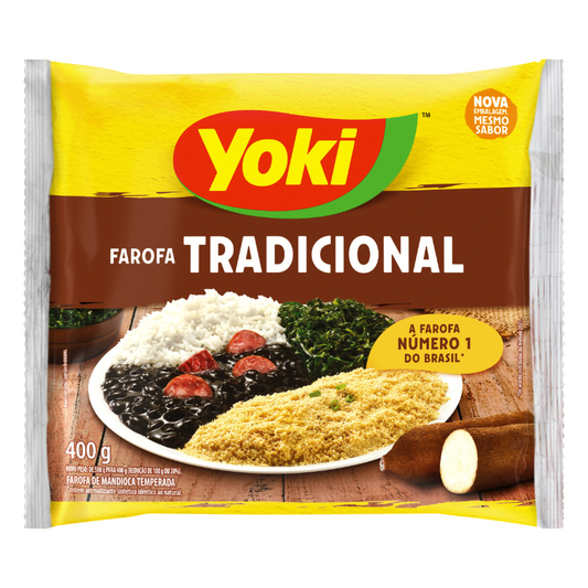 FAROFA YOKI TEMPERADA 400GR
