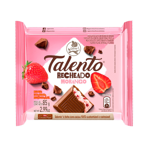 CHOCOLATE TALENTO MORANGO 85G
