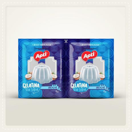 GELATINA APTI S/ SABOR INCOLOR 2X12G