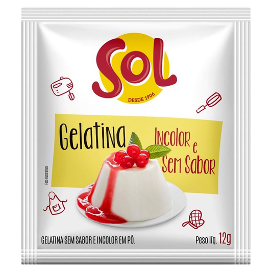 GELATINA SOL INCOLOR S/ SABOR 12G