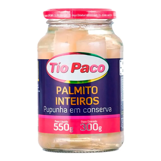 PALMITO PUPUNHA INTEIRA TIO PACO 300G