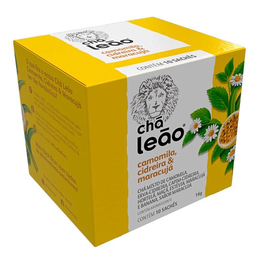 CHA LEAO PREMIUM CAMOMILA CIDREIRA E MARACUJA 16G