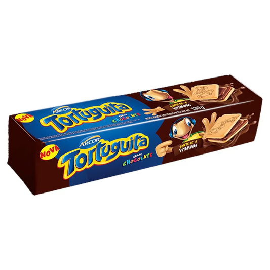 BISCOITO RECHEADO TORTUGUITA CHOCOLATE 130G