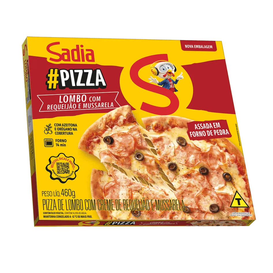 PIZZA LOMBO COM REQUEIJAO E MUSSARELA SADIA 460G