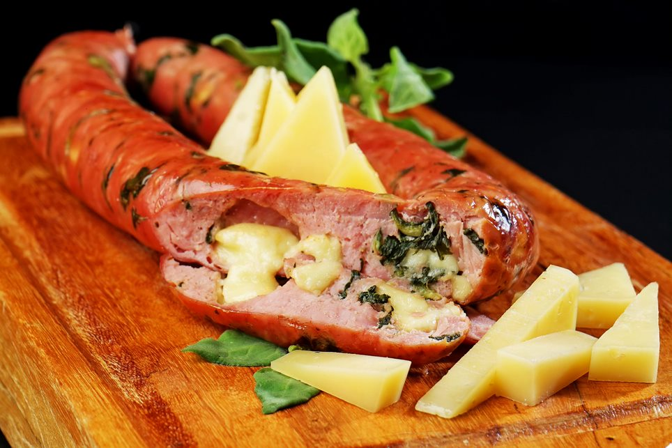 LINGUICA RUCULA COM QUEIJO ARTESANAL SUINA KG