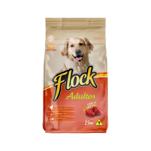 RACAO FLOCK CAES ADULTOS CARNE KG