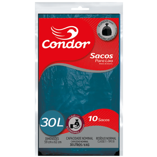 SACO LIXO CONDOR 10SACOS 30L