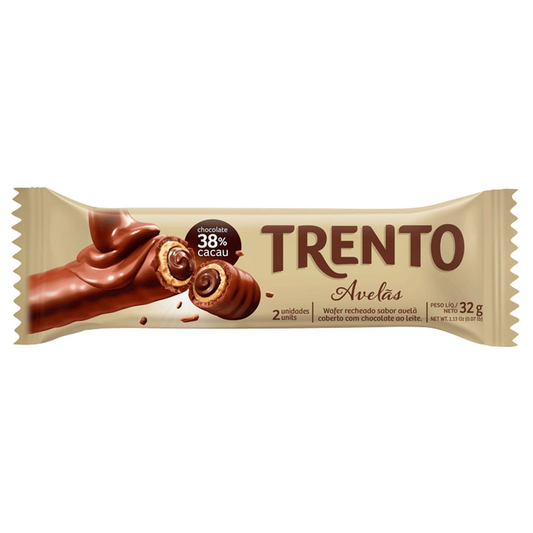 CHOCOLATE WAFER TRENTO AVELAS 32G