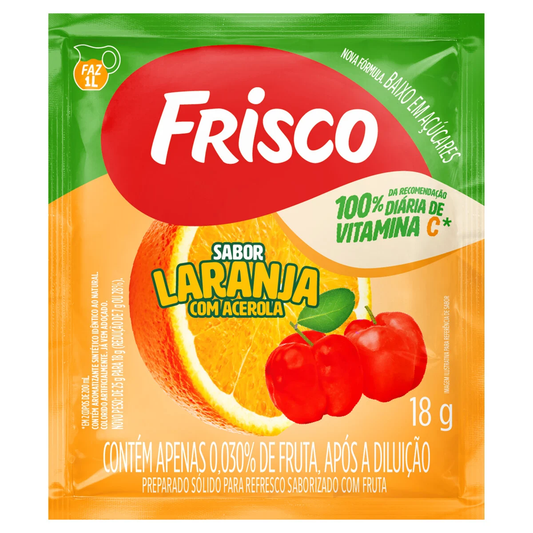 REFRESCO FRISCO LARANJA COM ACEROLA 18G