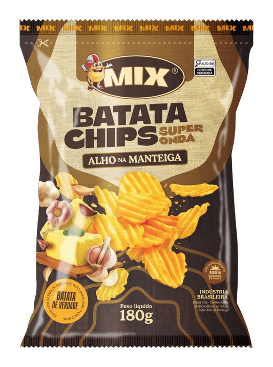 BATATA MIX ALHO NA MANTEIGA CHIPS 180G