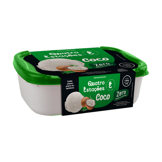 SORVETE COCO ZERO ACUCAR 4 ESTACOES 1L