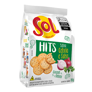 BISCOITO SALGADO HITS CEB/SALSA SOL 80G