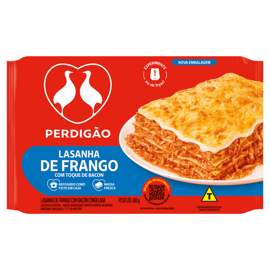 LASANHA DE FRANGO PERDIGAO CONGELADA 600G