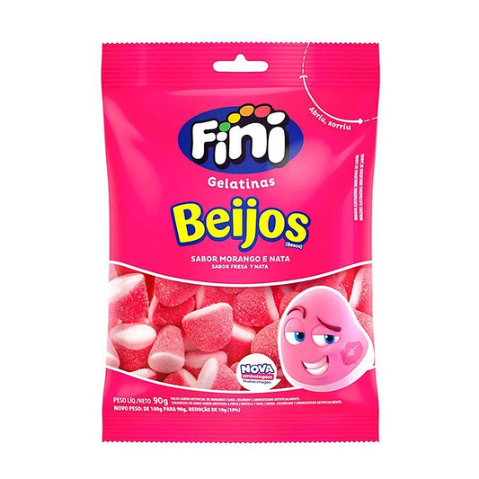 GELATINAS FINI BEIJOS DE MORANGO 80G