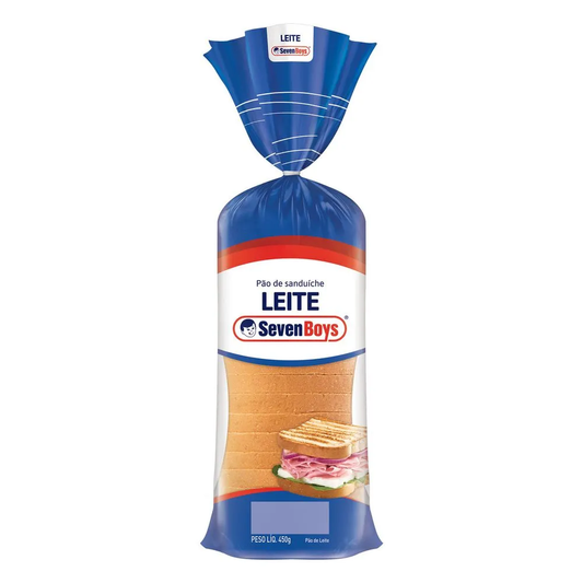 PAO DE FORMA LEITE SEVEN BOYS 450G
