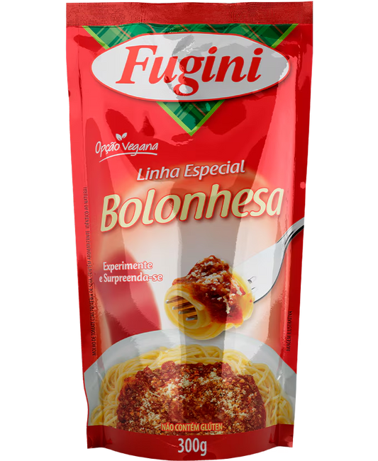 MOLHO DE TOMATE BOLONHESA VEGANO FUGINI SACHE 300G