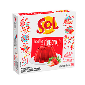 GELATINA SOL MORANGO 20G