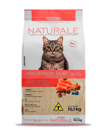 RACAO NATURALLE GATOS CASTRADOS 31% PROT. 10,1KG