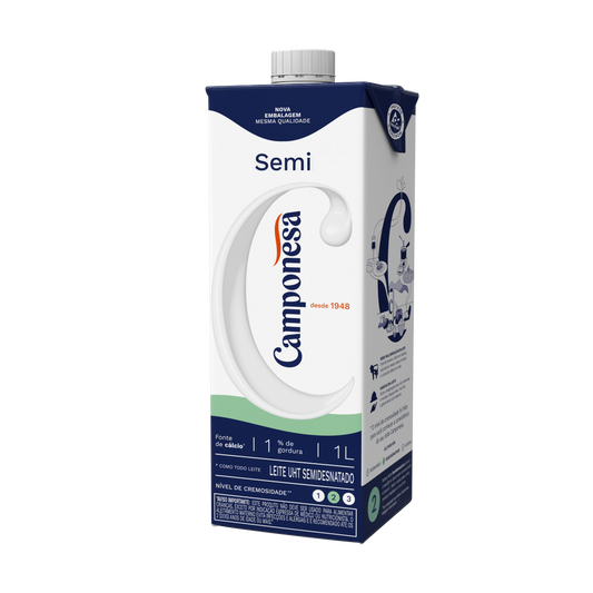 LEITE SEMI DESNATADO UHT CAMPONESA 1L