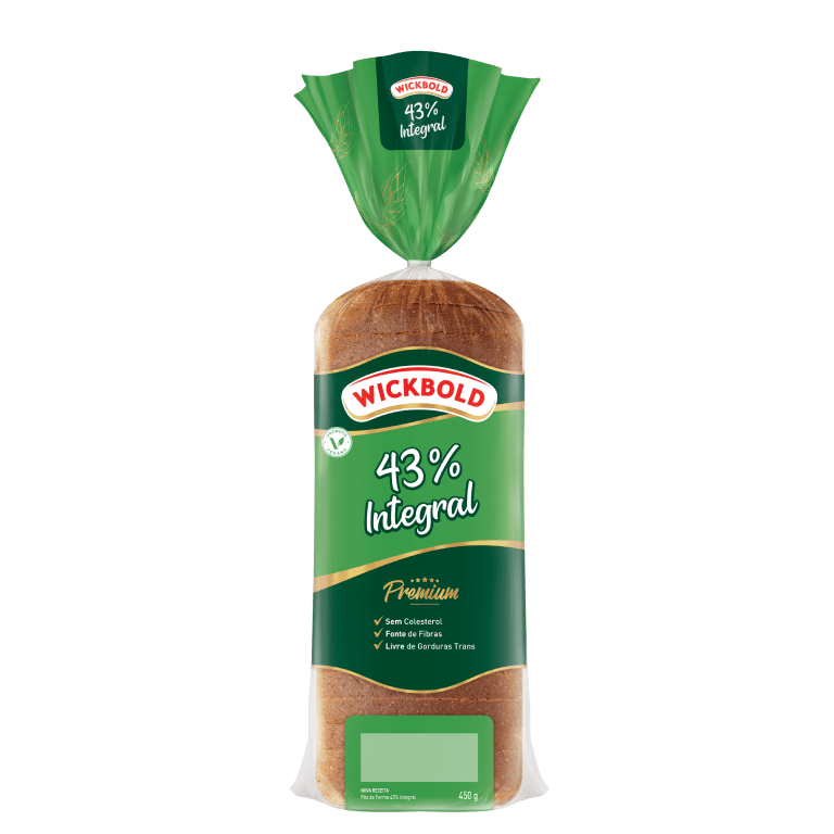 PAO DE FORMA 43% INTEGRAL WICKBOLD 450G